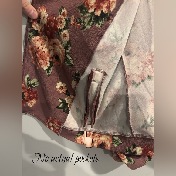 Blu Pepper Floral Blazer Moto Jacket in Pink and Cream - Picture 8 of 10